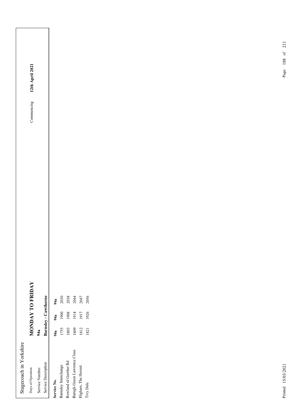 By Rh 12Th April 2021 Public Timetable.Pdf