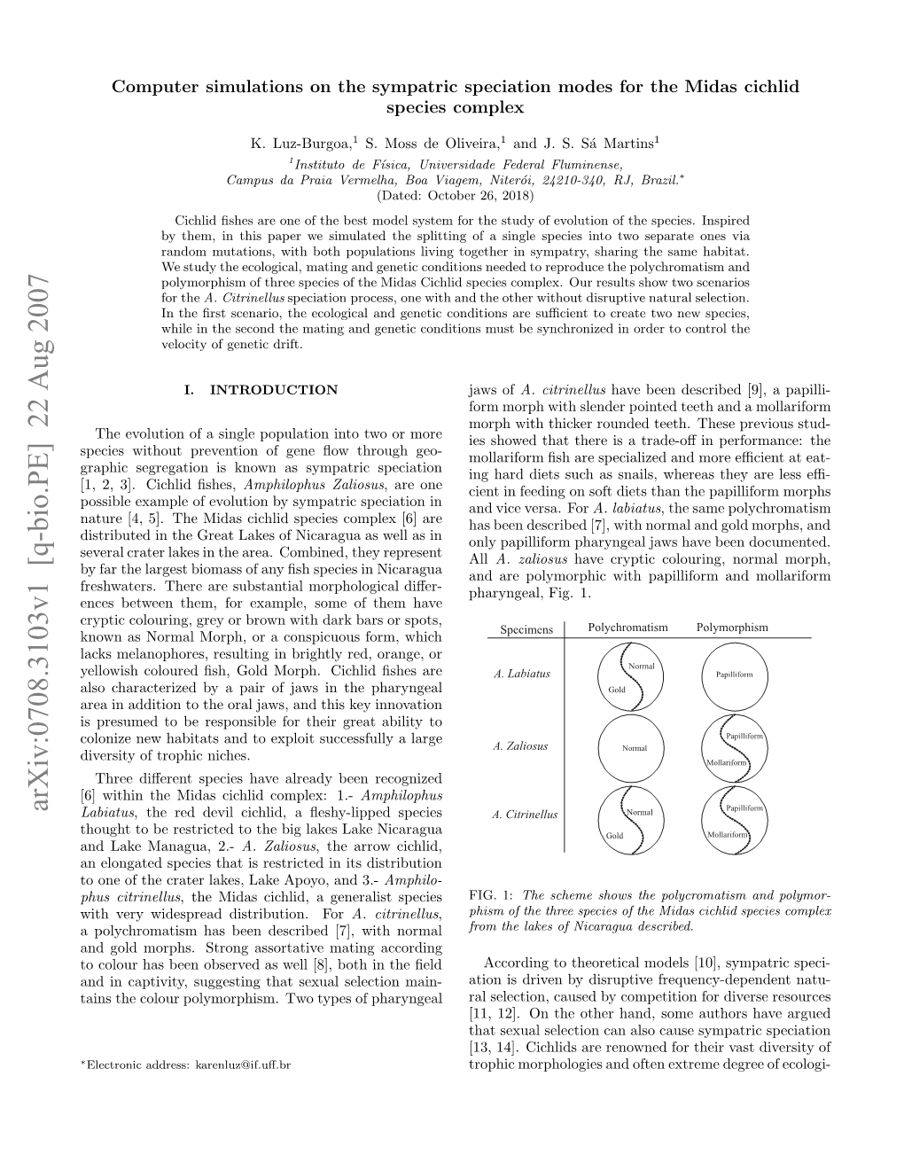 Computer Simulations on the Sympatric Speciation Modes for The