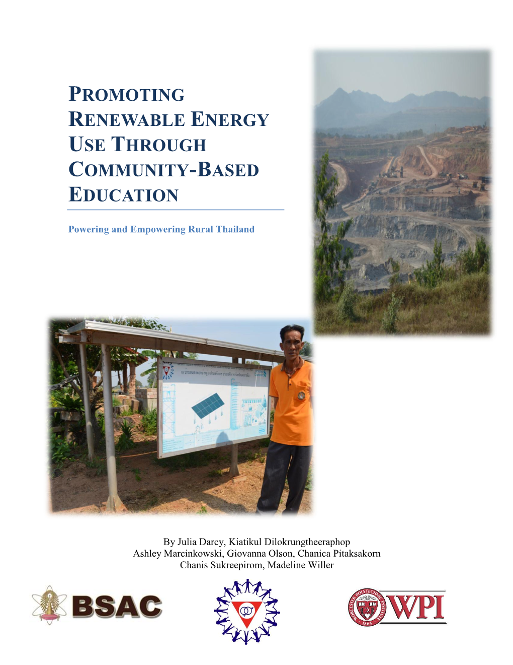 Promoting Renewable Energy Use Through Community-Based Education