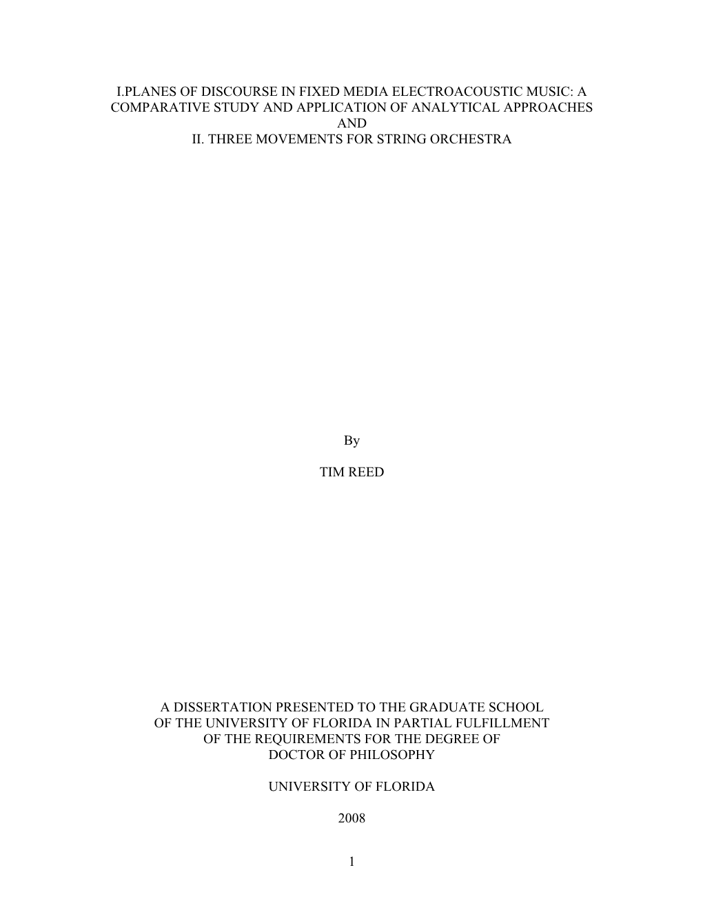 University of Florida Thesis Or Dissertation Formatting