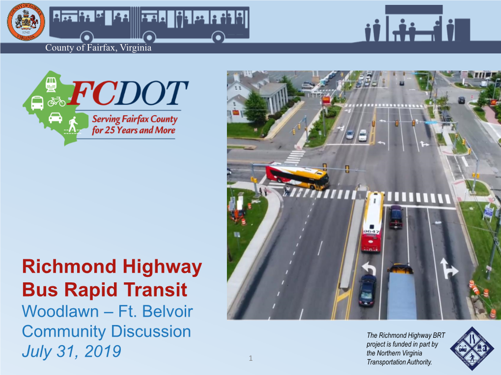 Richmond Highway Bus Rapid Transit Woodlawn – Ft