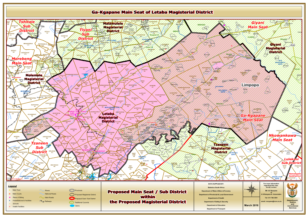 Limpopo Proposed Main Seat / Sub District Within the Proposed