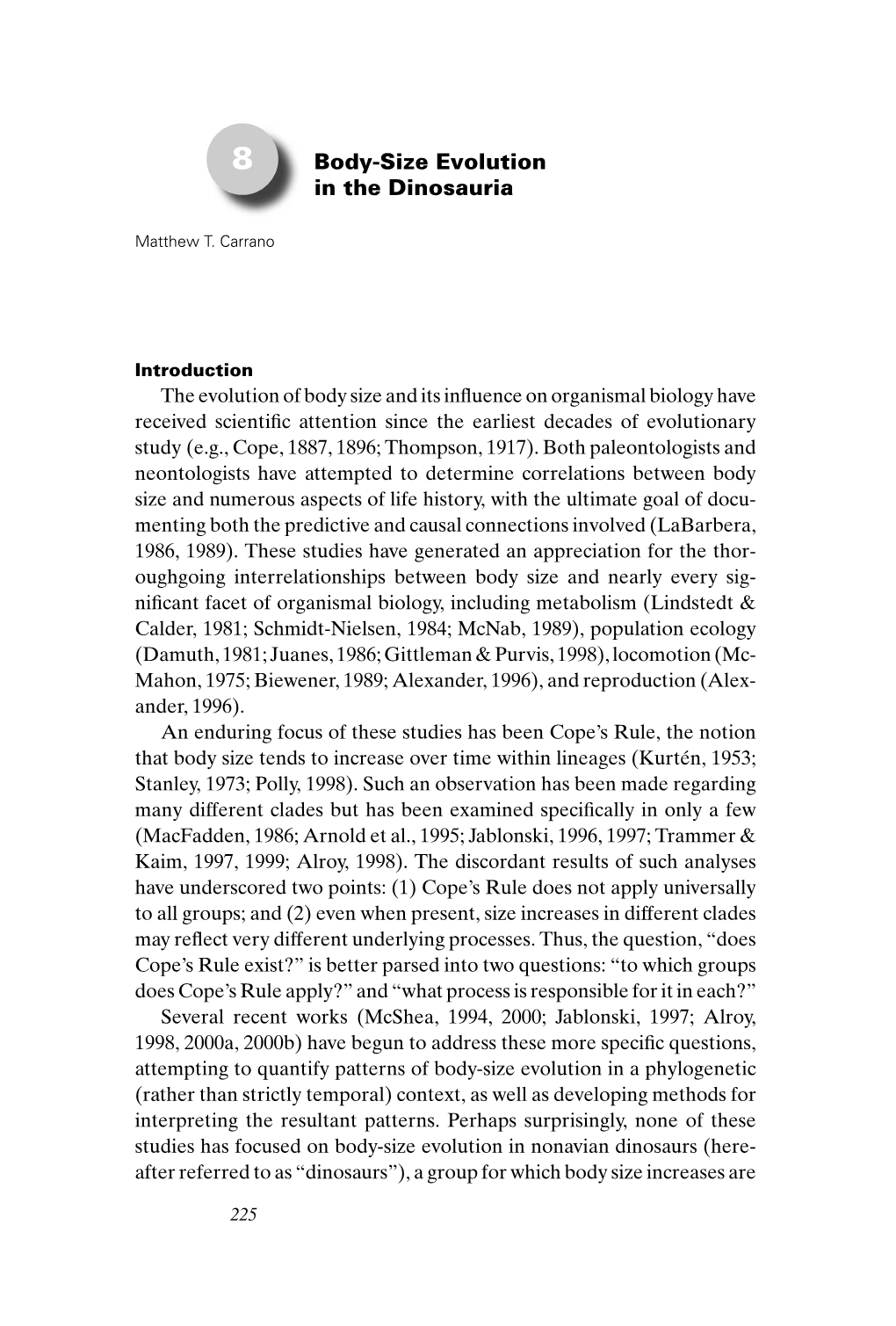 Body-Size Evolution in the Dinosauria