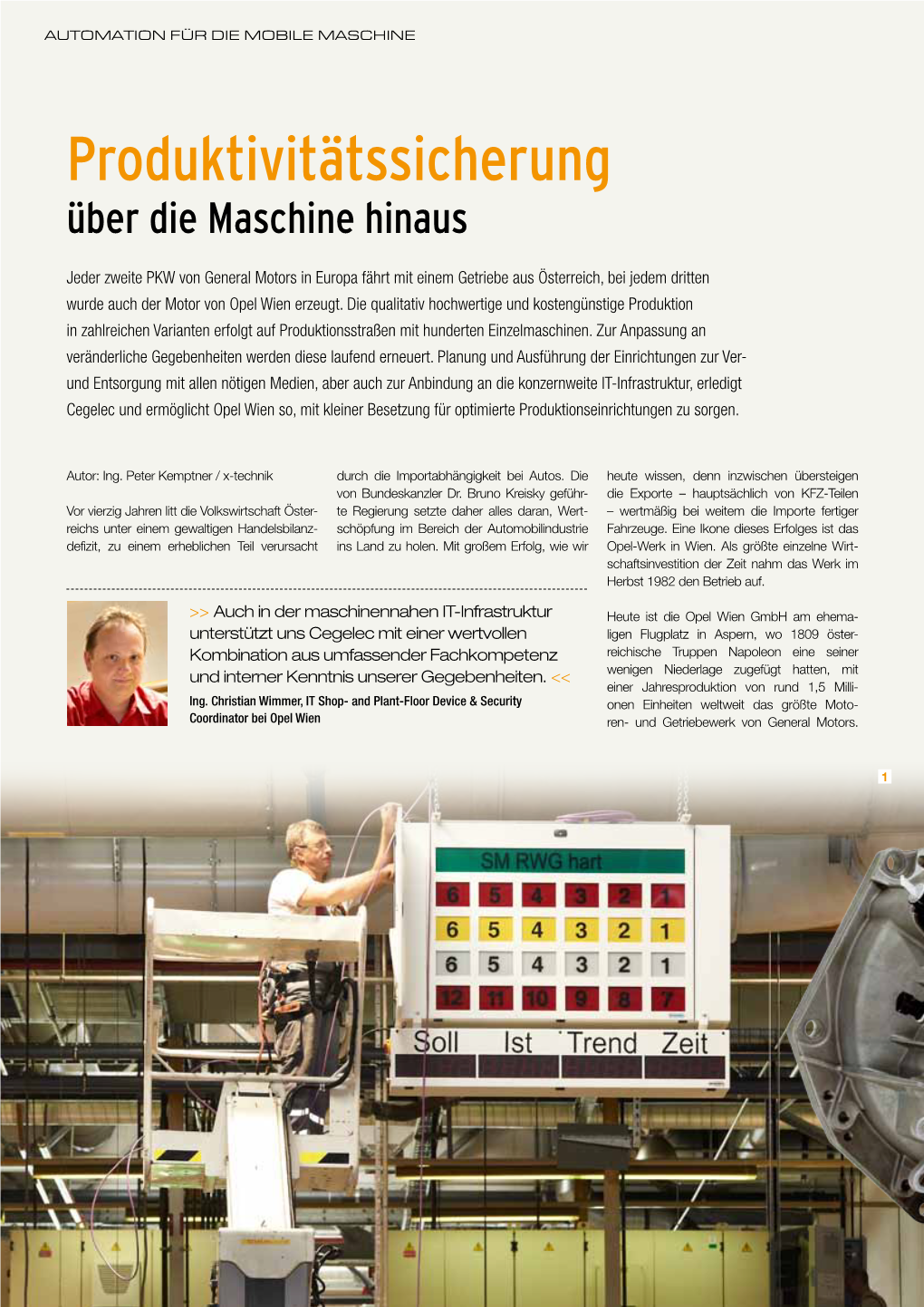 Produktivitätssicherung Über Die Maschine Hinaus