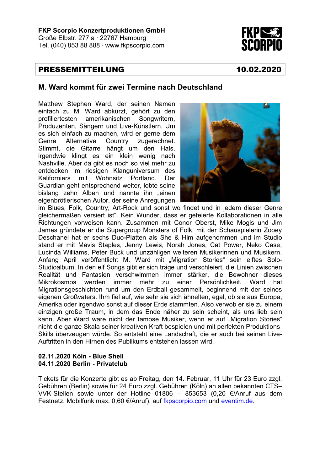 Pm M. Ward 10.02.2020.Pdf Pressematerial