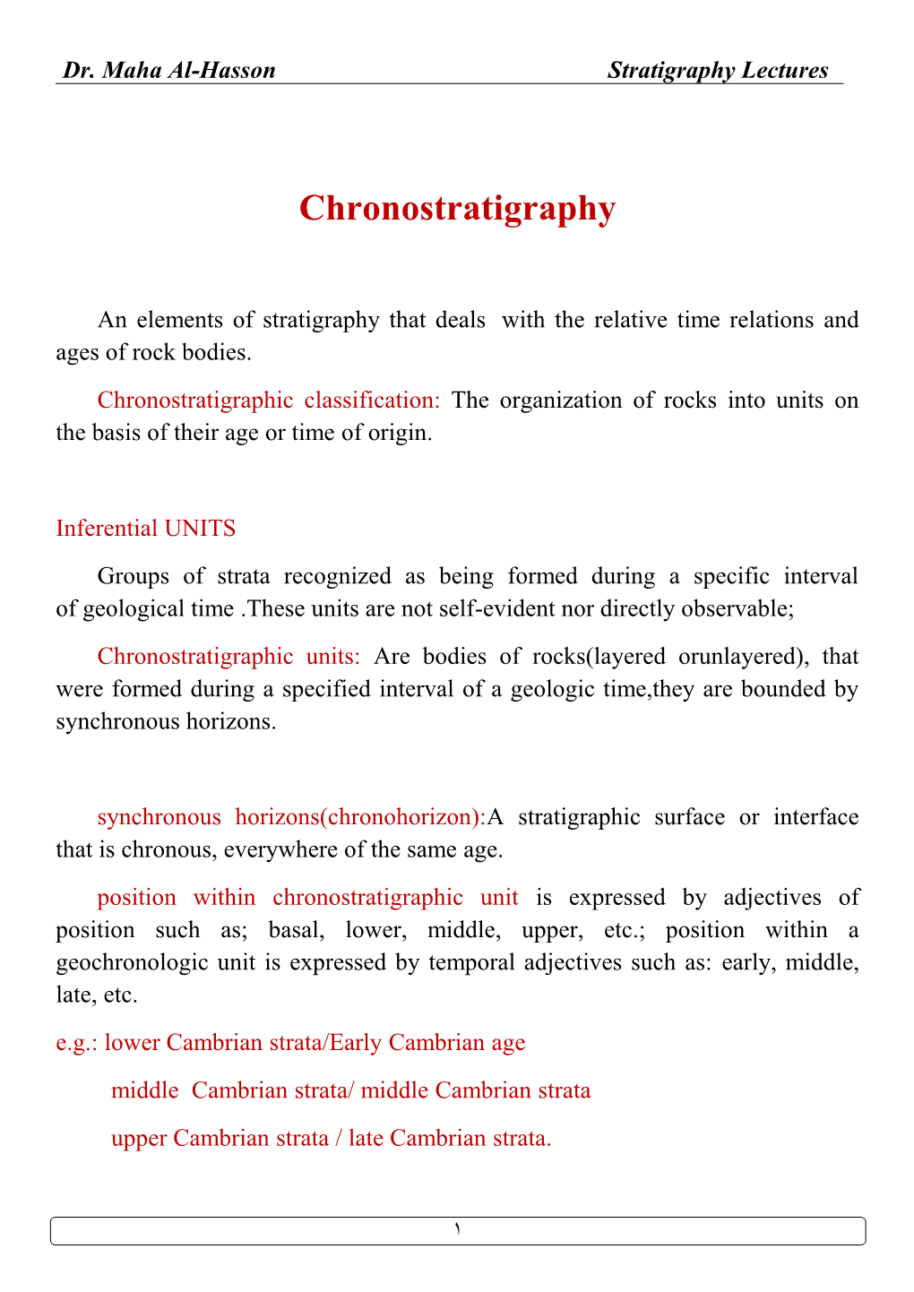 Chronostratigraphy