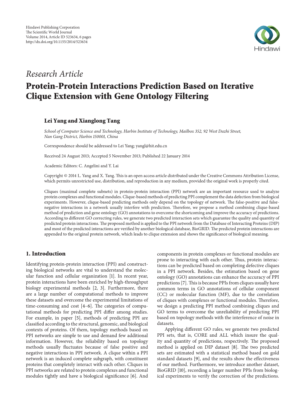 Protein-Protein Interactions Prediction Based on Iterative Clique Extension with Gene Ontology Filtering