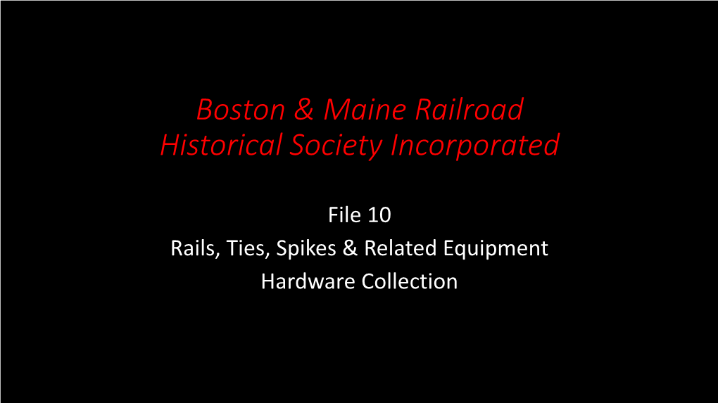 Rail Tie Plates Spikes & Related Equipment