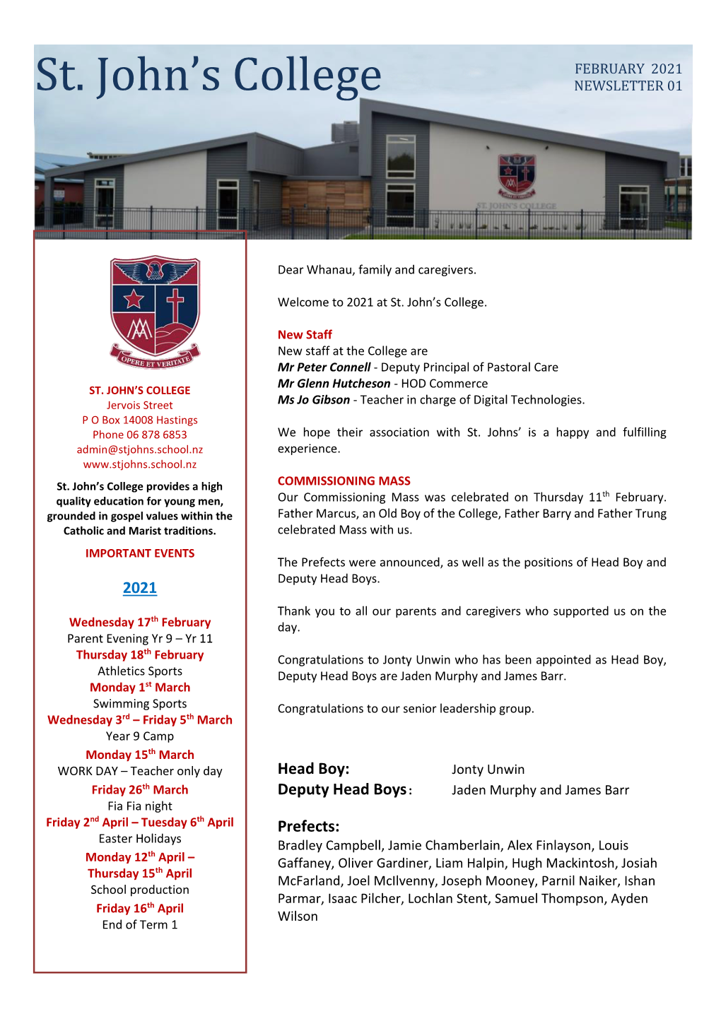 SJC Newsletter February 2021