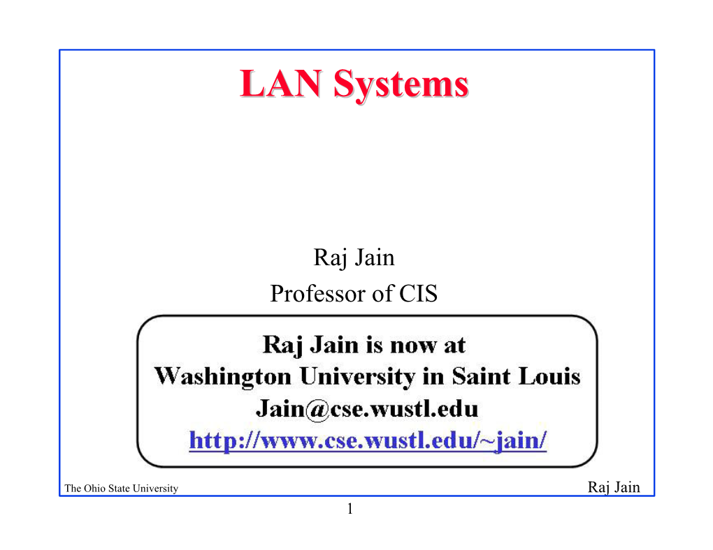 LAN Systems: Ethernet, Token Ring, and FDDI