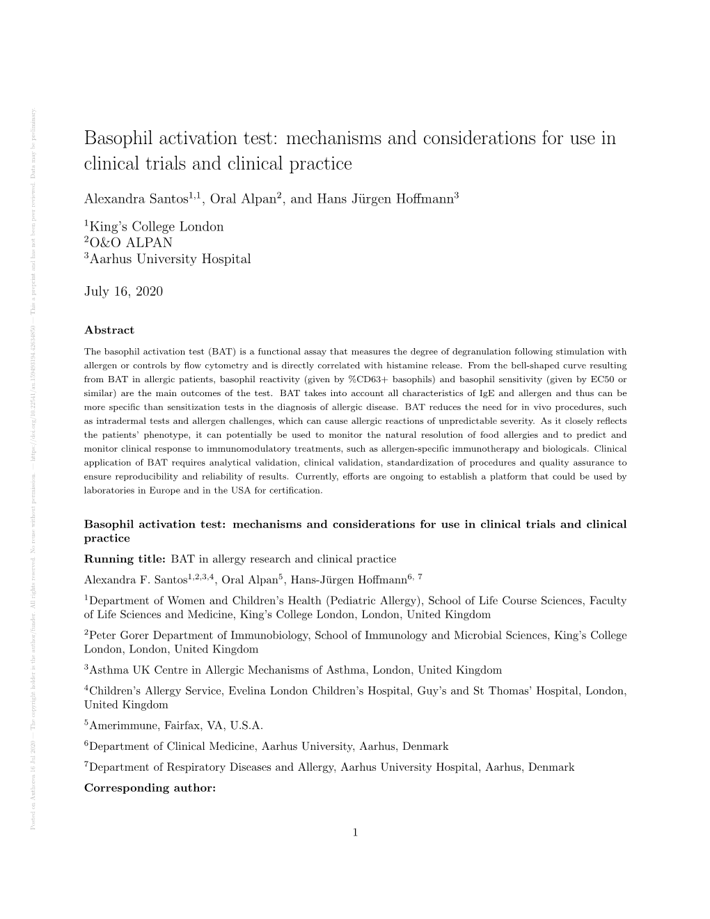 Basophil Activation Test