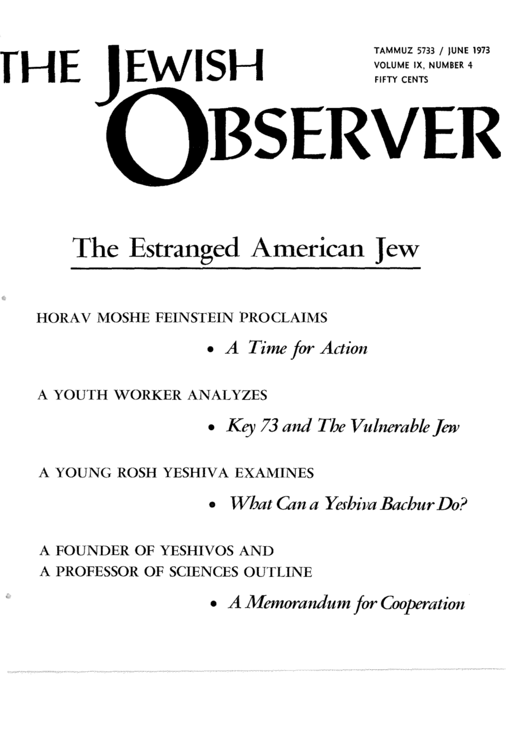 The Estranged American Jew