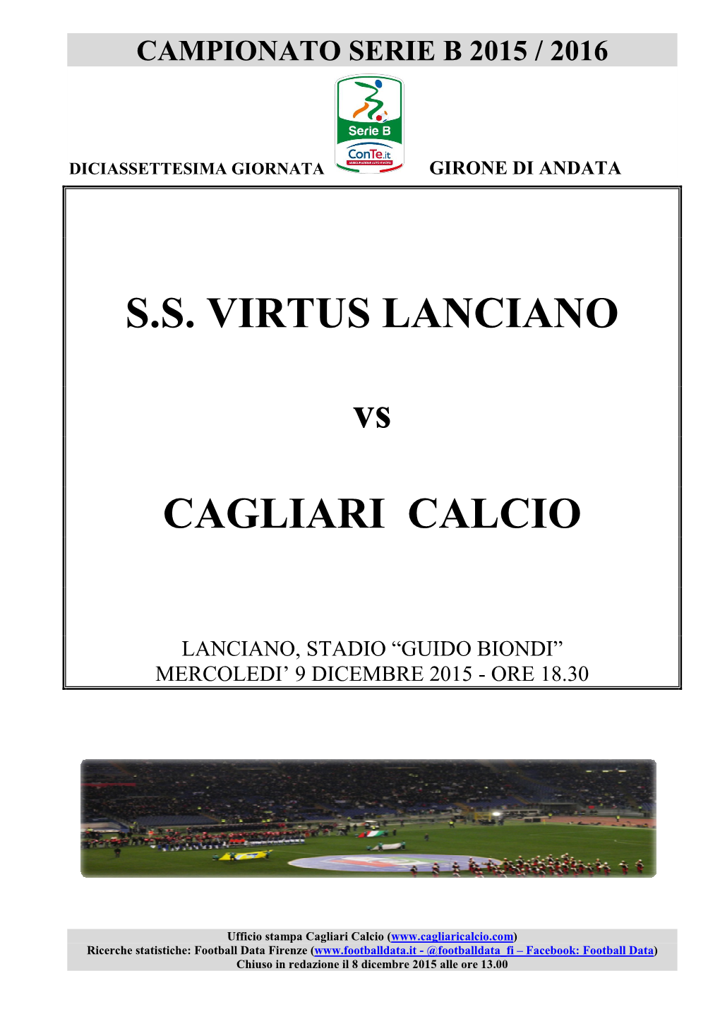 Virtus Lanciano-Cagliari