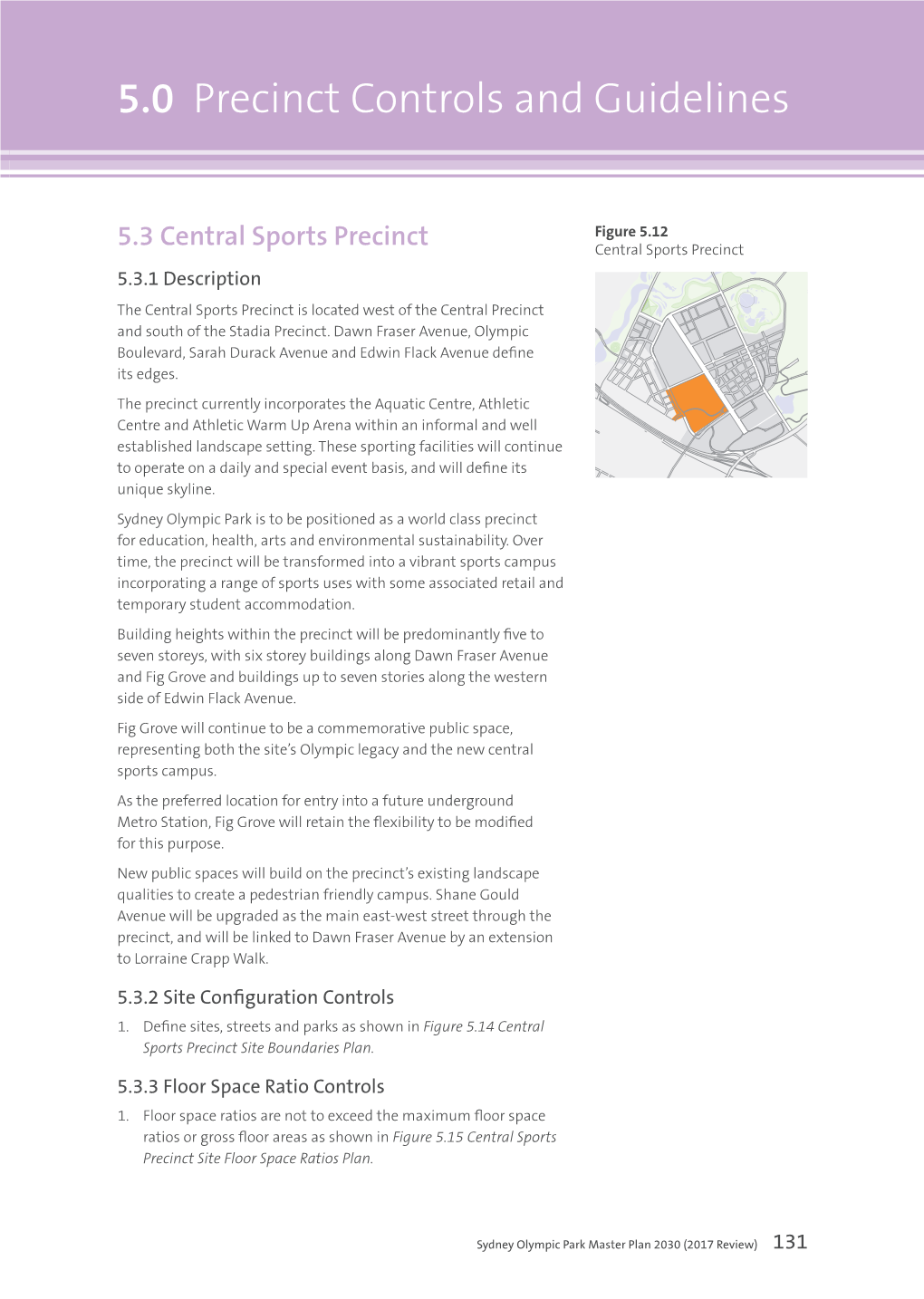 Lines 5.0 Precinct Controls and Guidelines