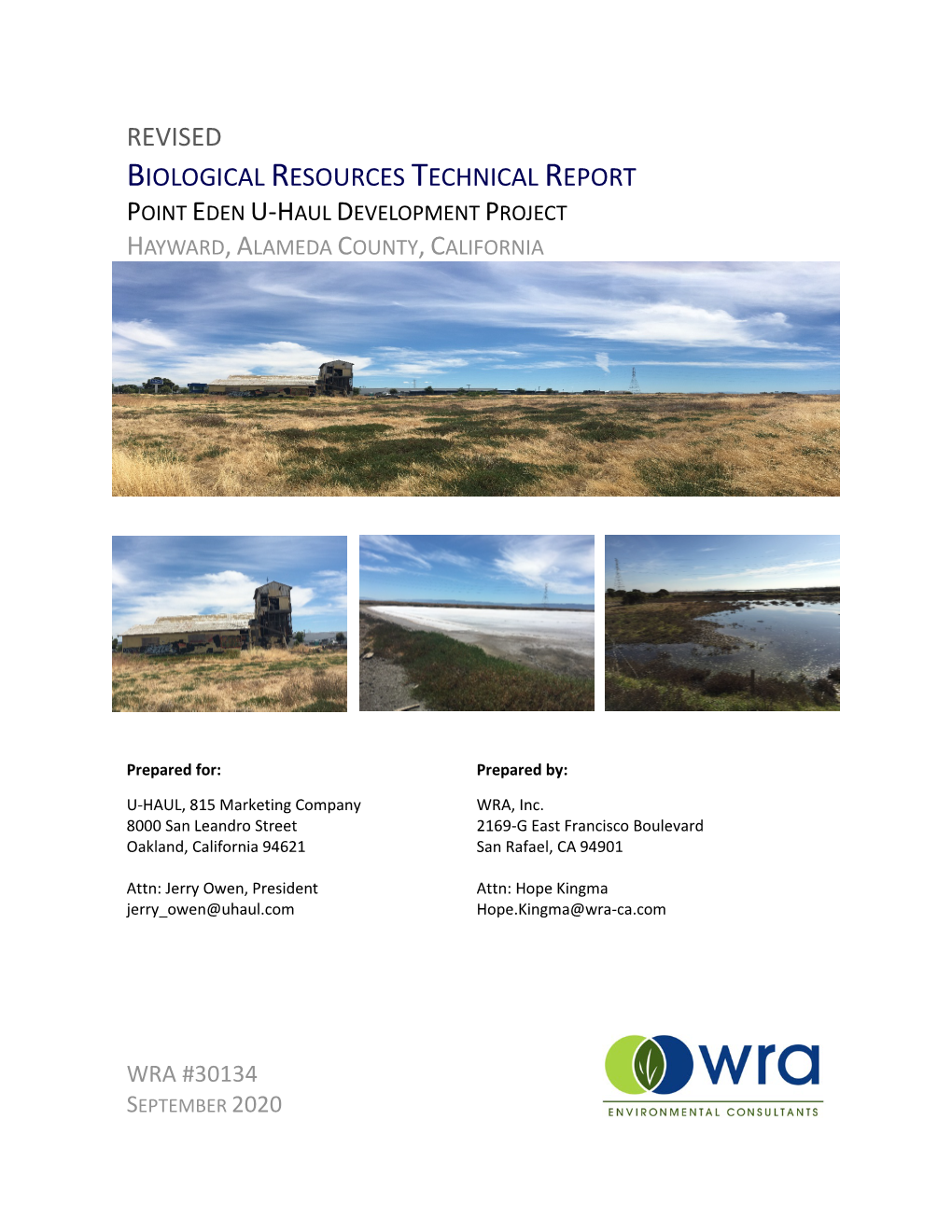 Biological Resources Technical Report Point Eden U-Haul Development Project Hayward, Alameda County, California