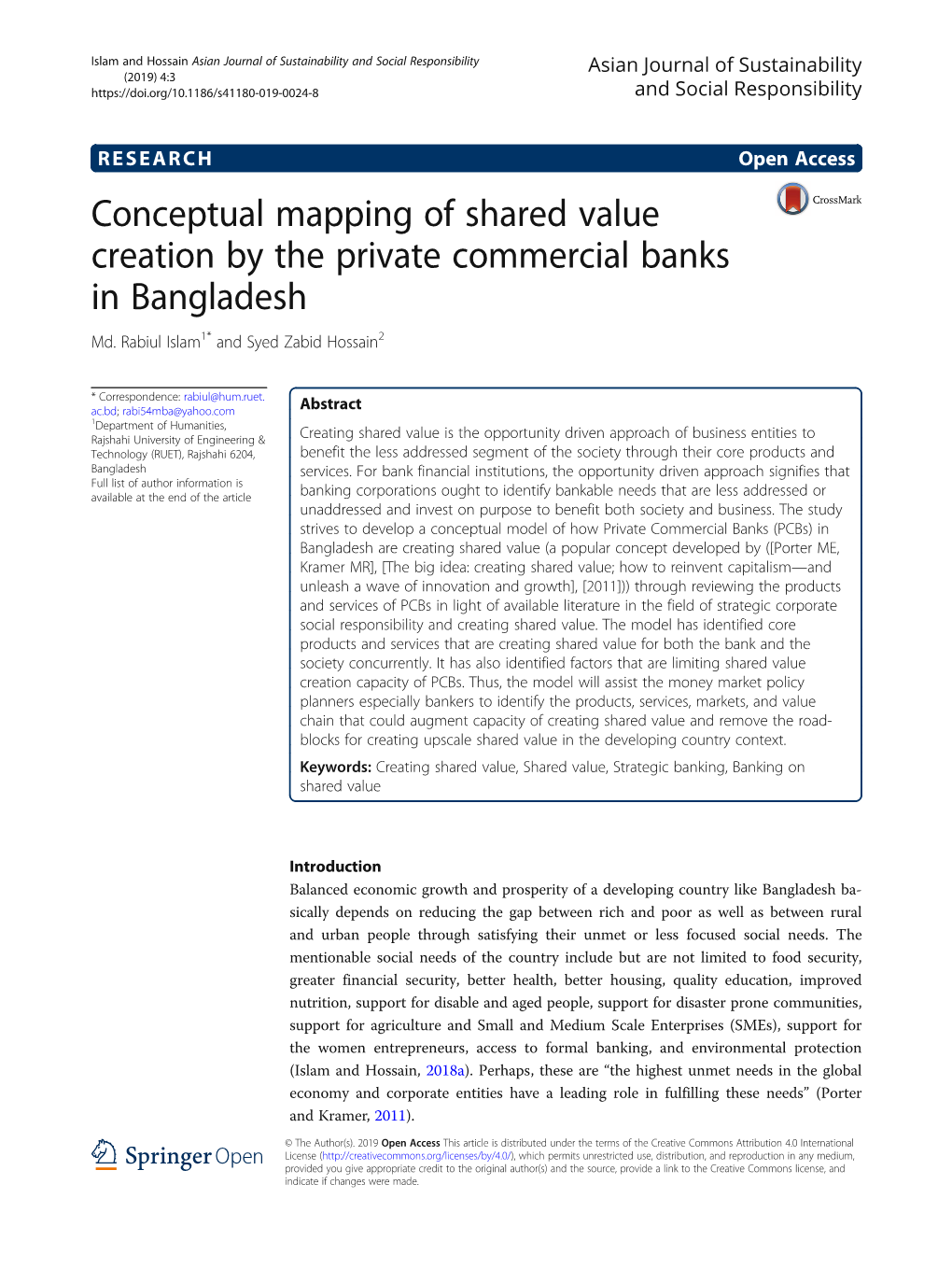 Downloadable PDF Islam and Hossain Asian Journal of Sustainability and Social Responsibility (2019) 4:3 Page 8 of 20