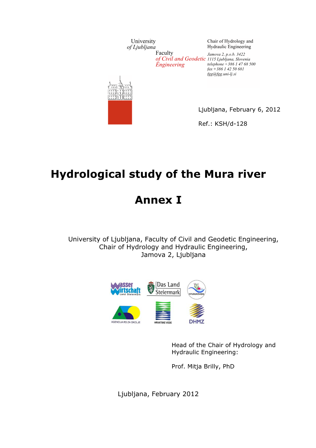 Hydrological Study of the Mura River Annex I