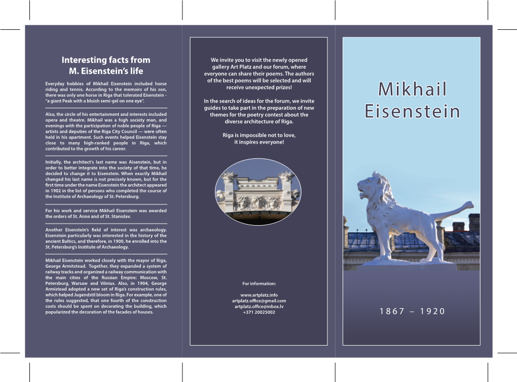 Mikhail Eisenstein Brochure.Pdf