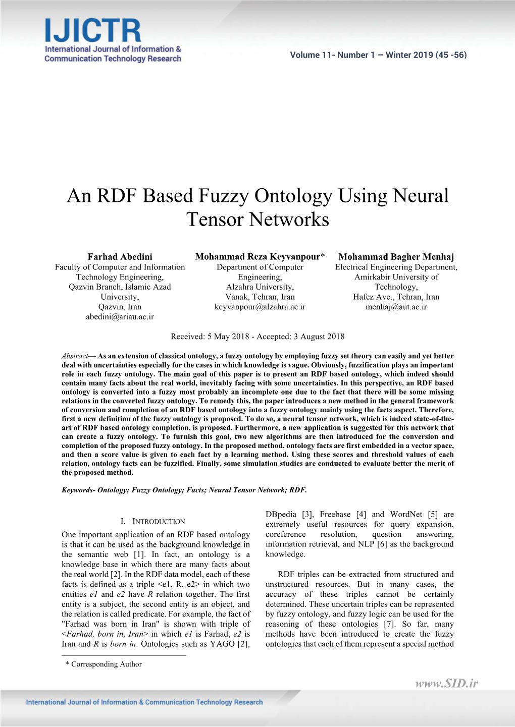 An RDF Based Fuzzy Ontology Using Neural Tensor Networks