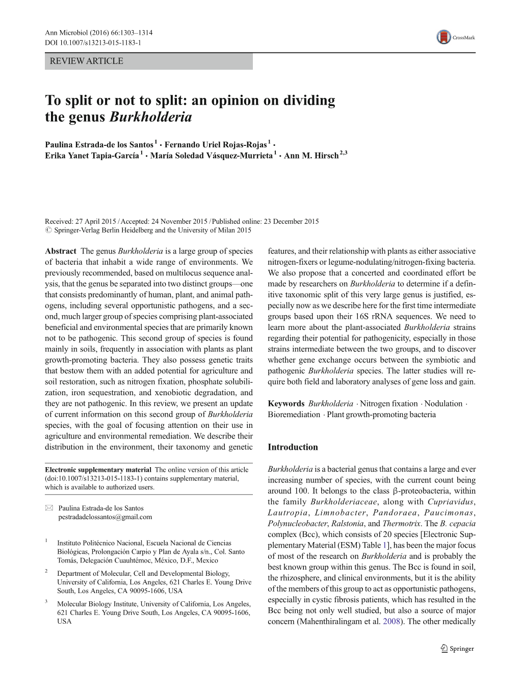 To Split Or Not to Split: an Opinion on Dividing the Genus Burkholderia