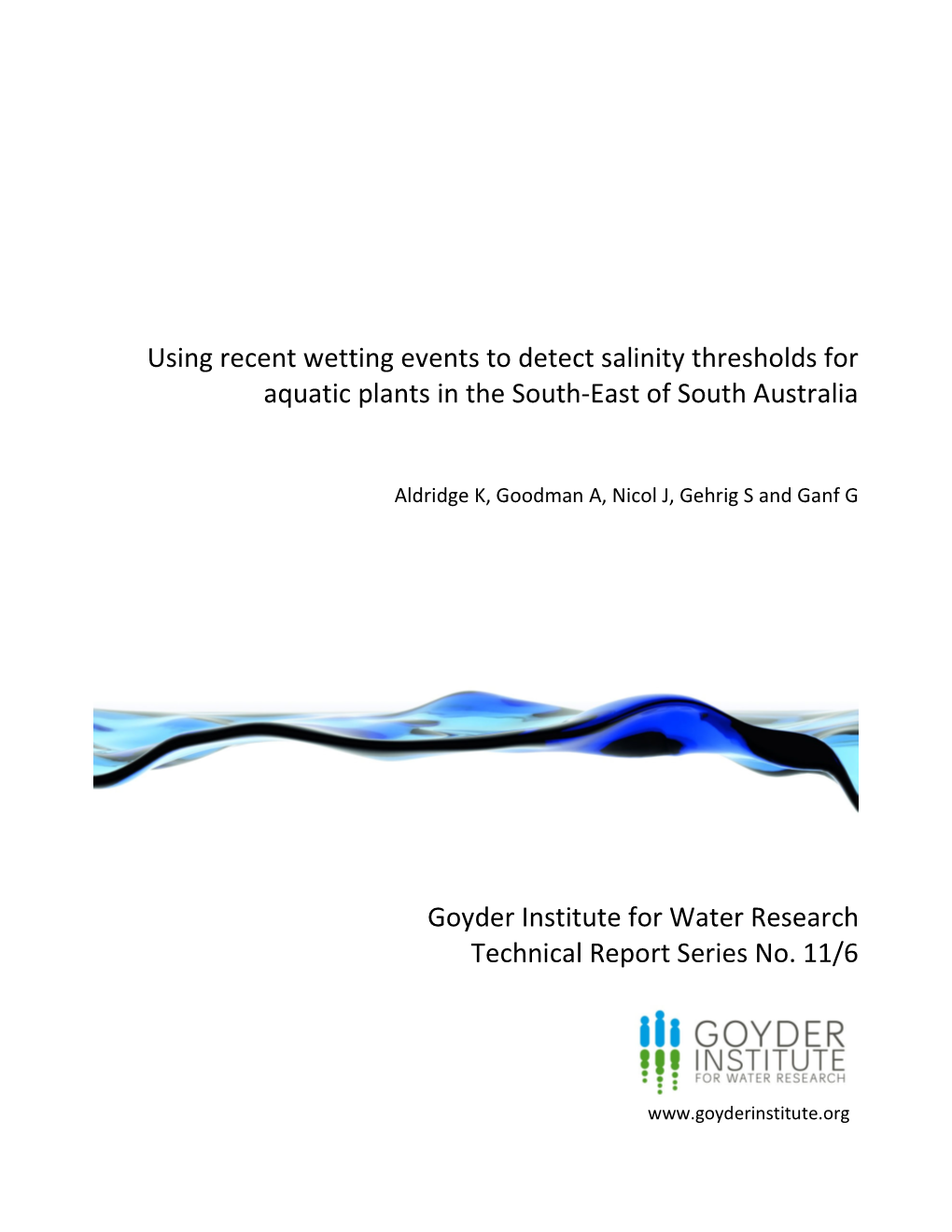 Using Recent Wetting Events to Detect Salinity Thresholds for Aquatic Plants in the South-East of South Australia