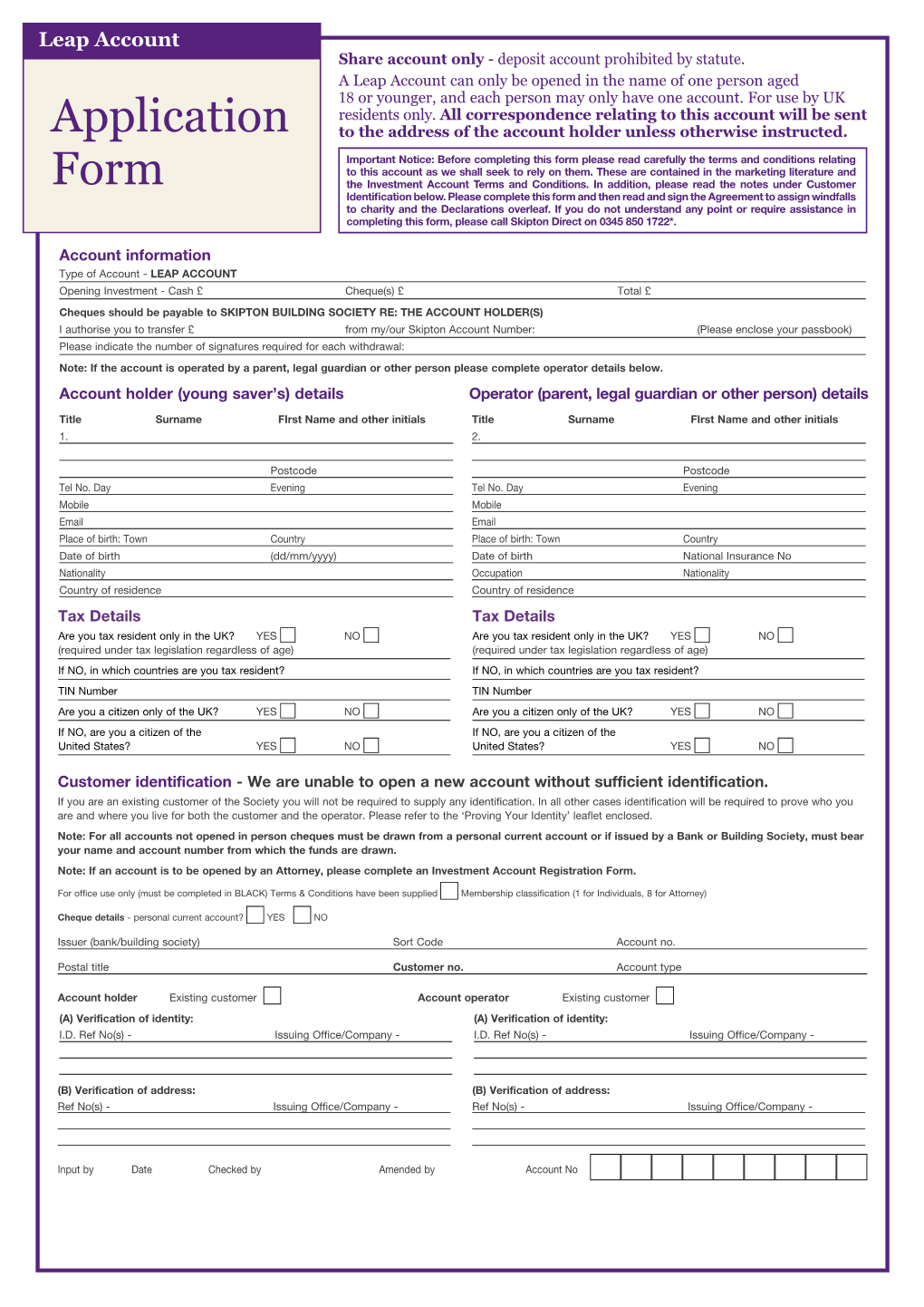 Application Form