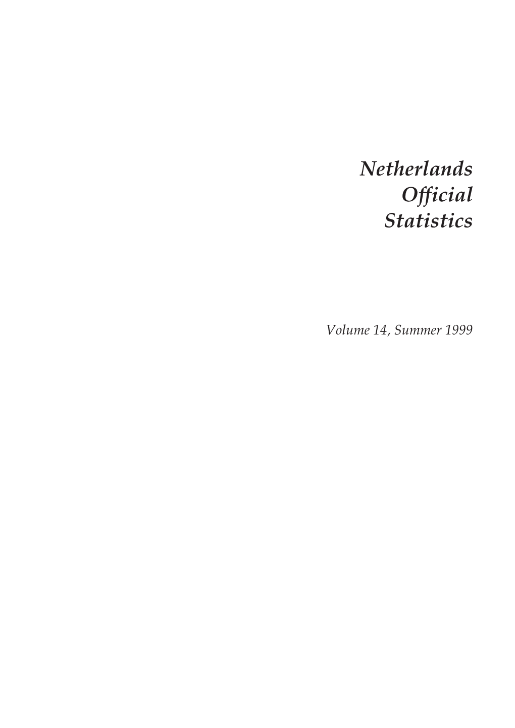 Netherlands Official Statistics