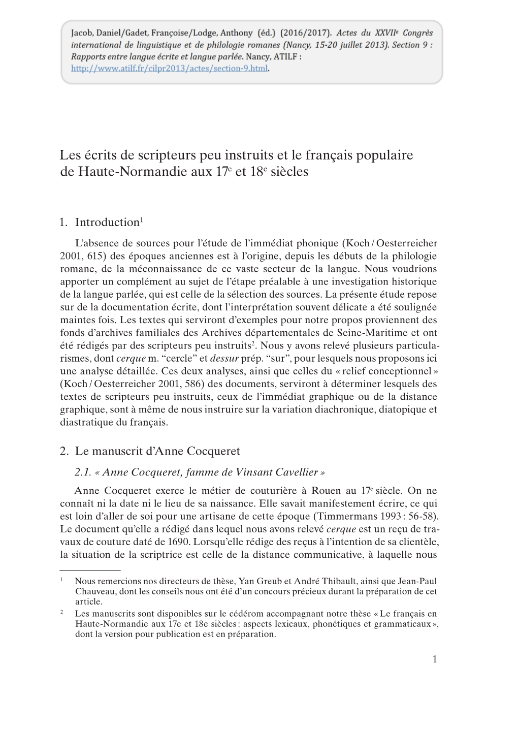 CILPR 2013 Actes 9 Beiträge Actes Electronique Sbu.Indb