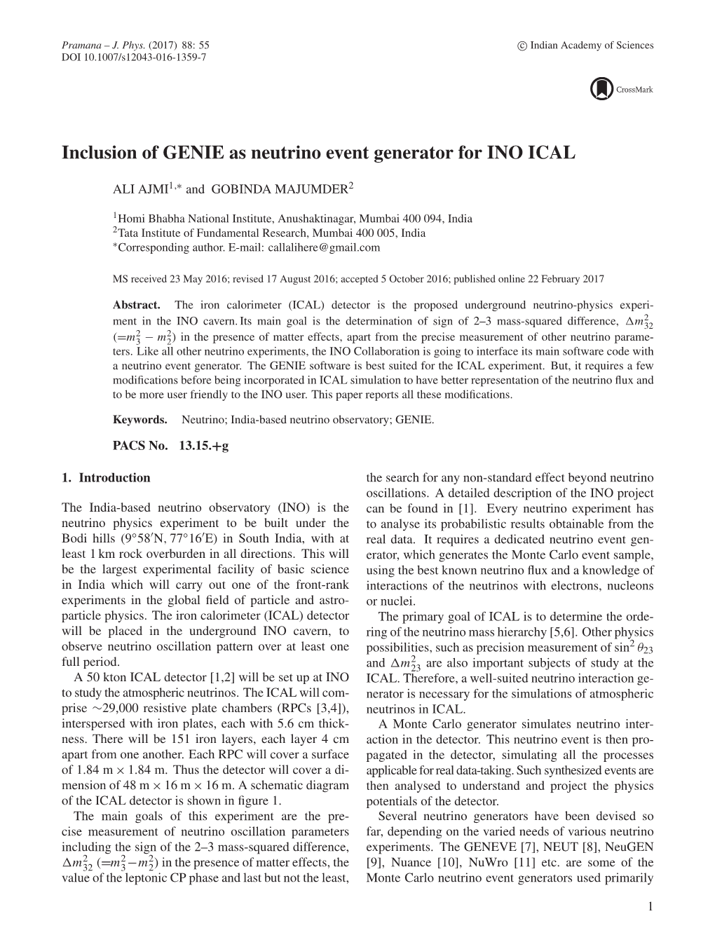 Inclusion of GENIE As Neutrino Event Generator for INO ICAL