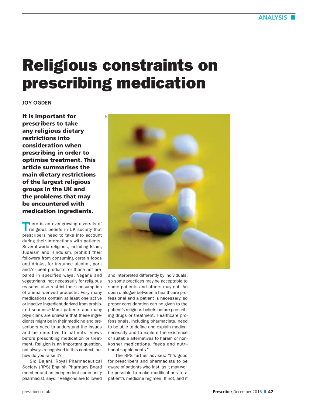 Religious Constraints on Prescribing Medication