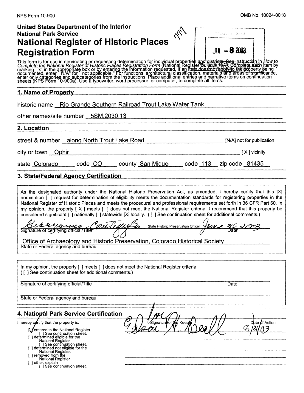 National Register of Historic Places Registration Form