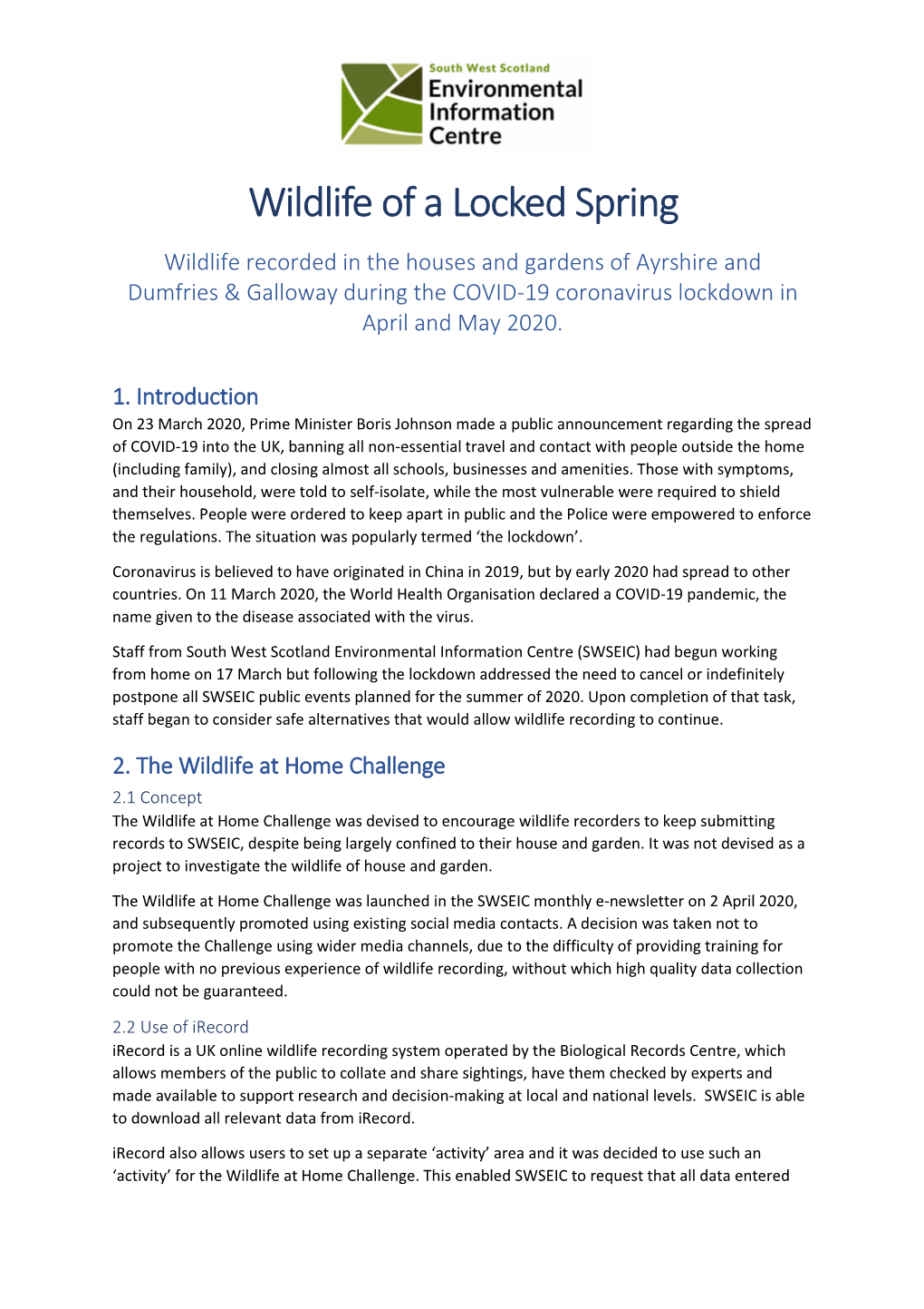 Wildlife of a Locked Spring