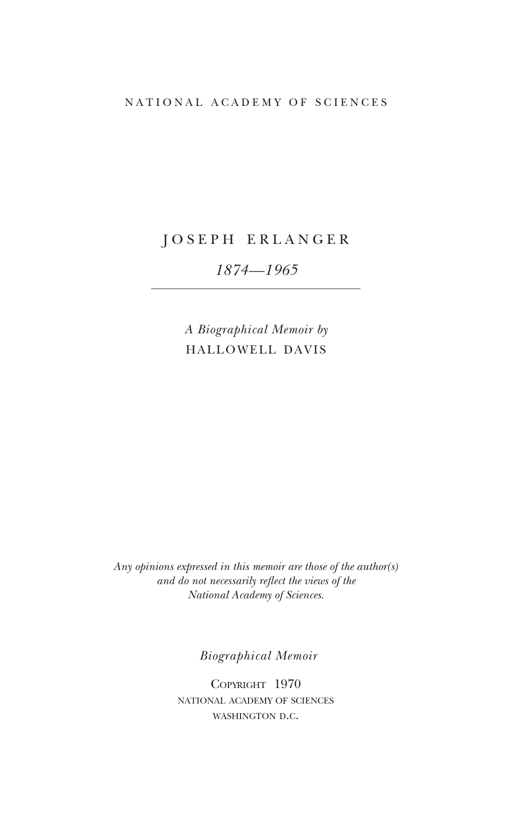 Joseph Erlanger