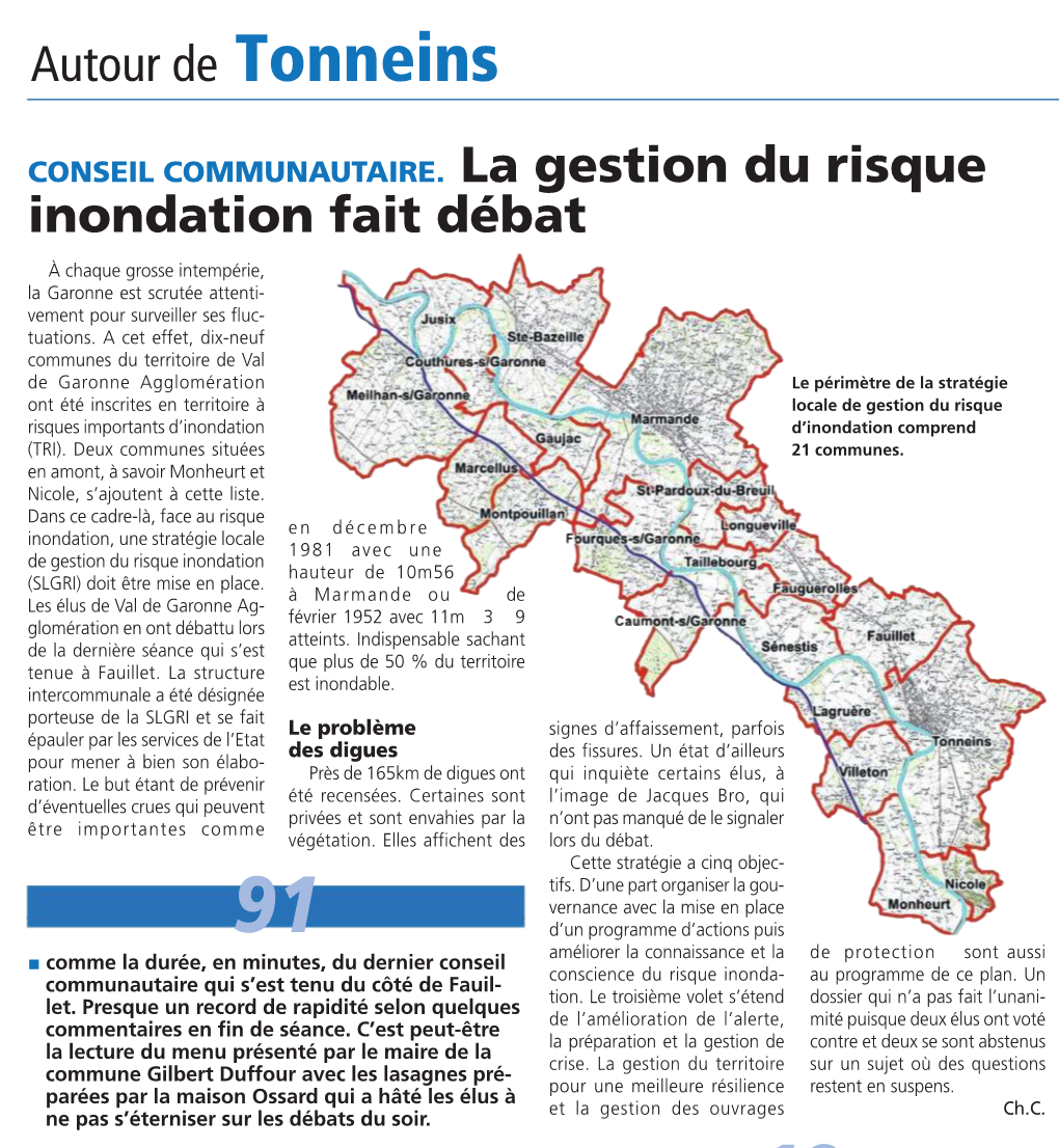 Autour De Tonneins Inondation Fait Débat