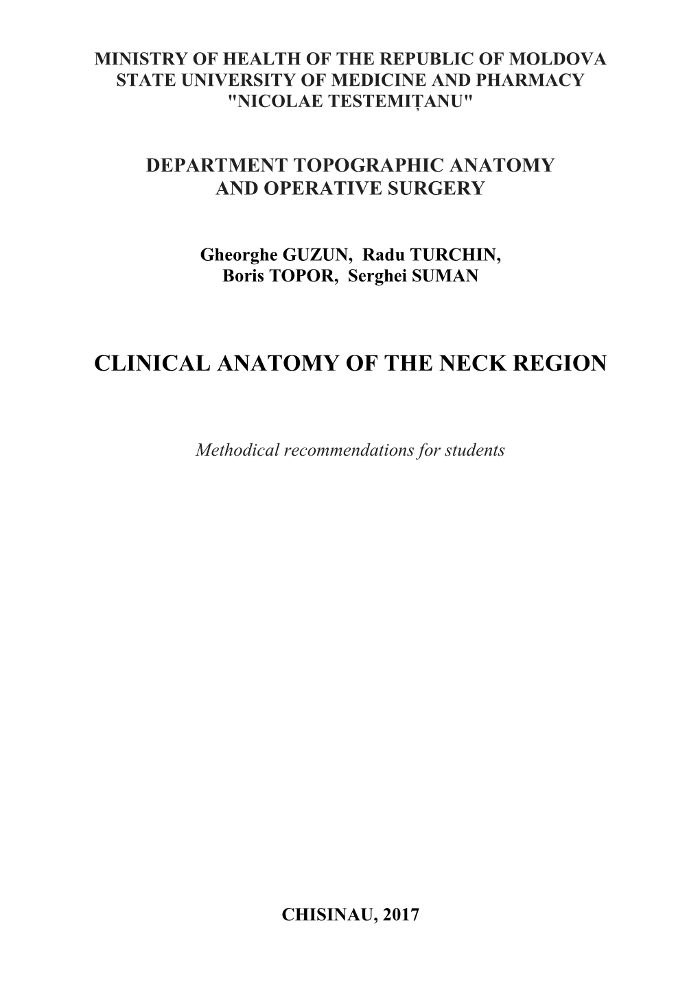 Clinical Anatomy of the Neck Region