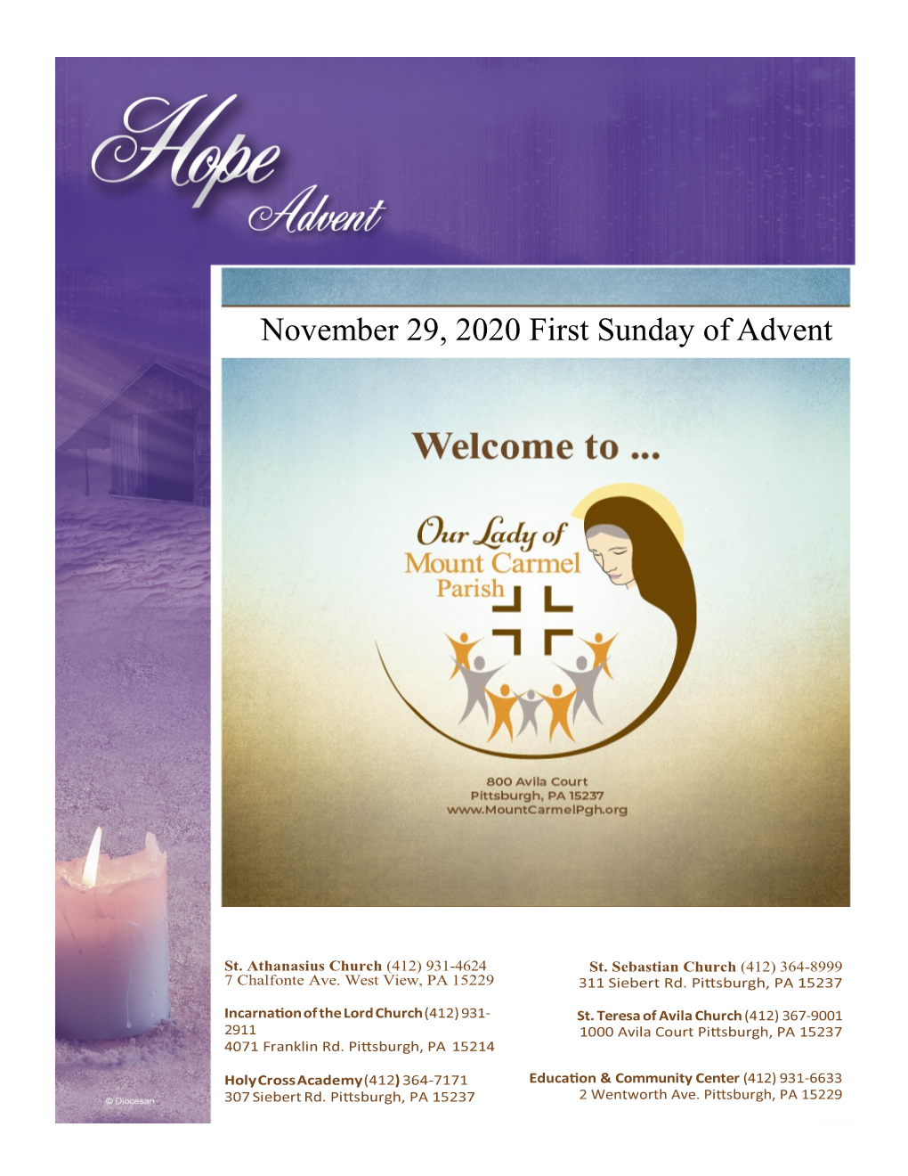 November 29, 2020 First Sunday of Advent