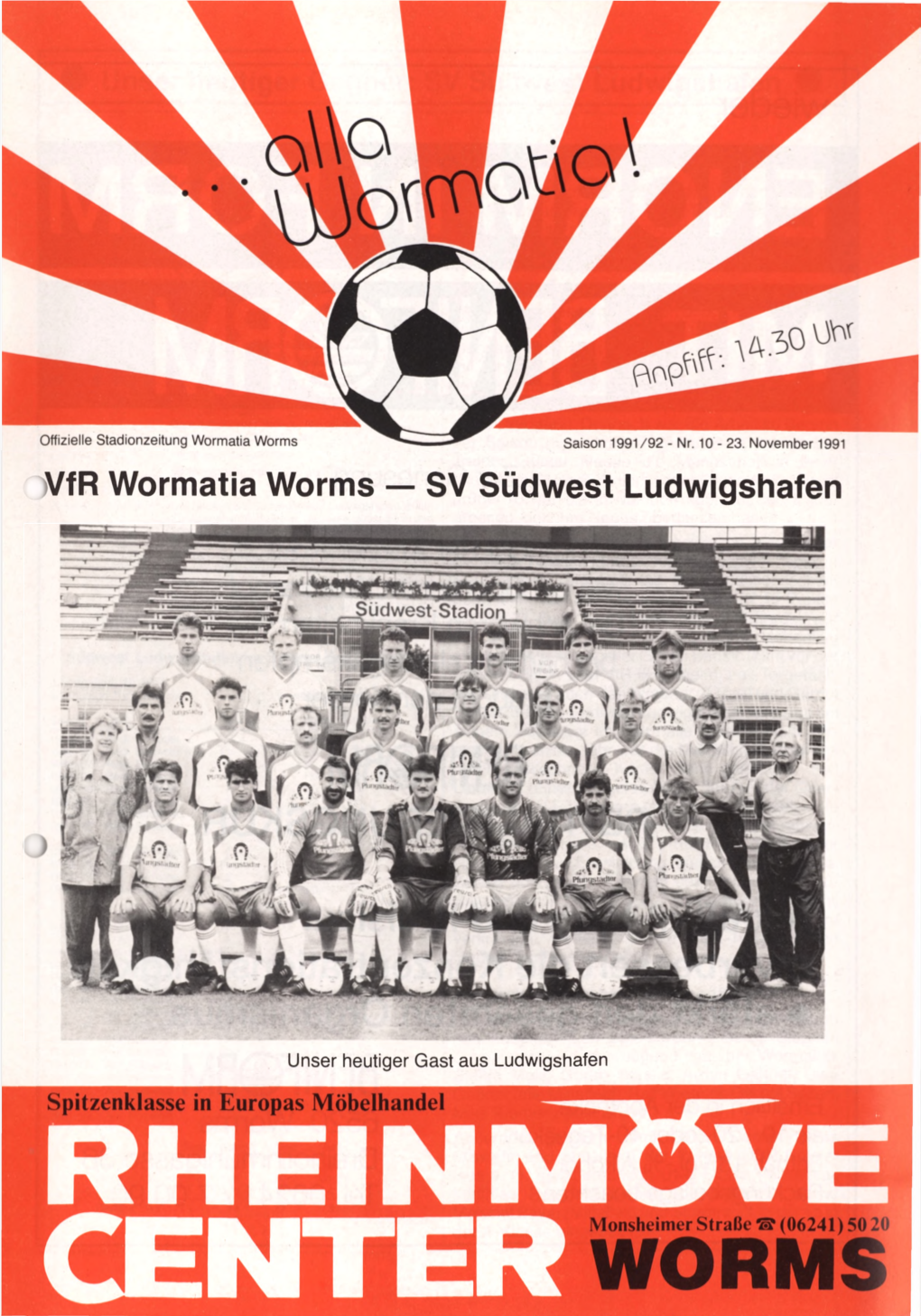 Vfr Wormatia Worms — SV Südwest Ludwigshafen