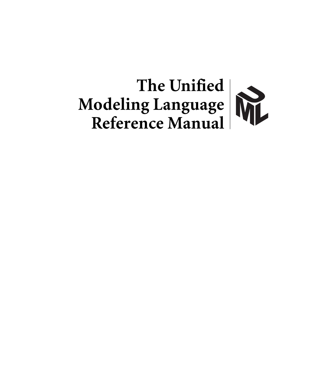 The Unified Modeling Language Reference Manual