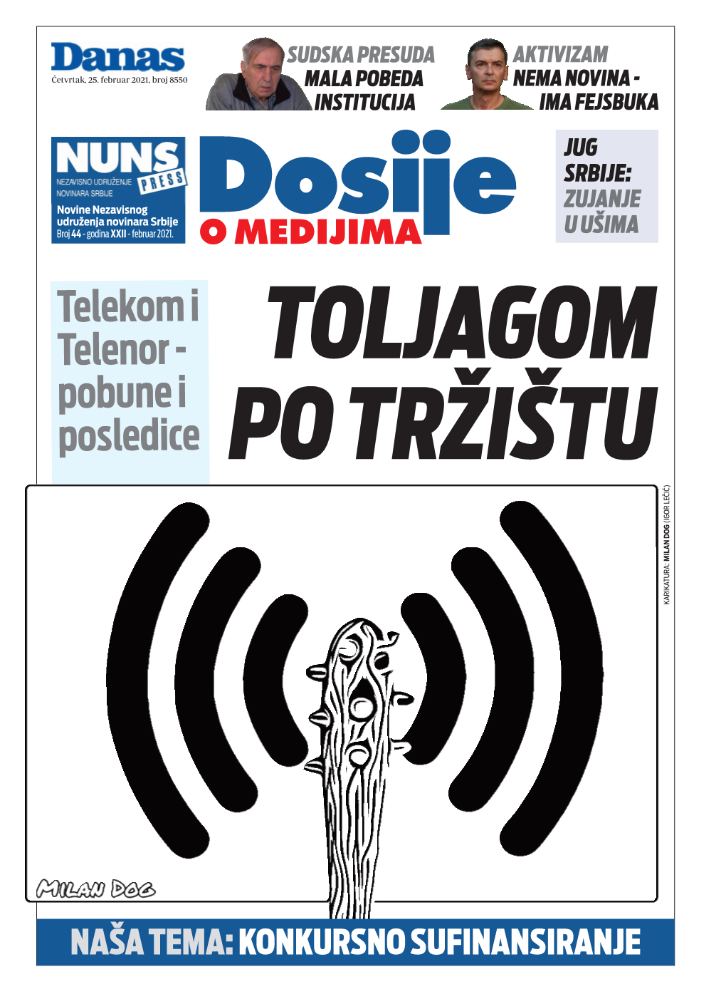 Telekom I Telenor - TOLJAGOM Pobune I Posledice PO TRŽIŠTU (IGOR LEČIĆ) MILAN DOG KARIKATURA