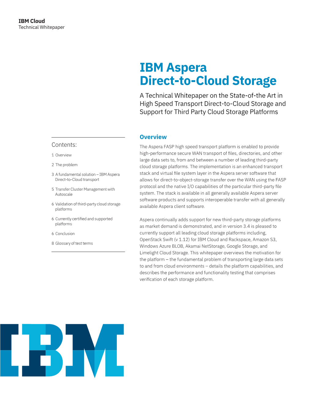 IBM Aspera Direct-To-Cloud Storage