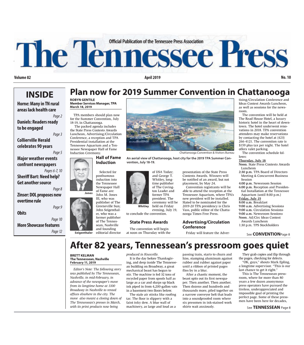 After 82 Years, Tennessean's Pressroom Goes Quiet