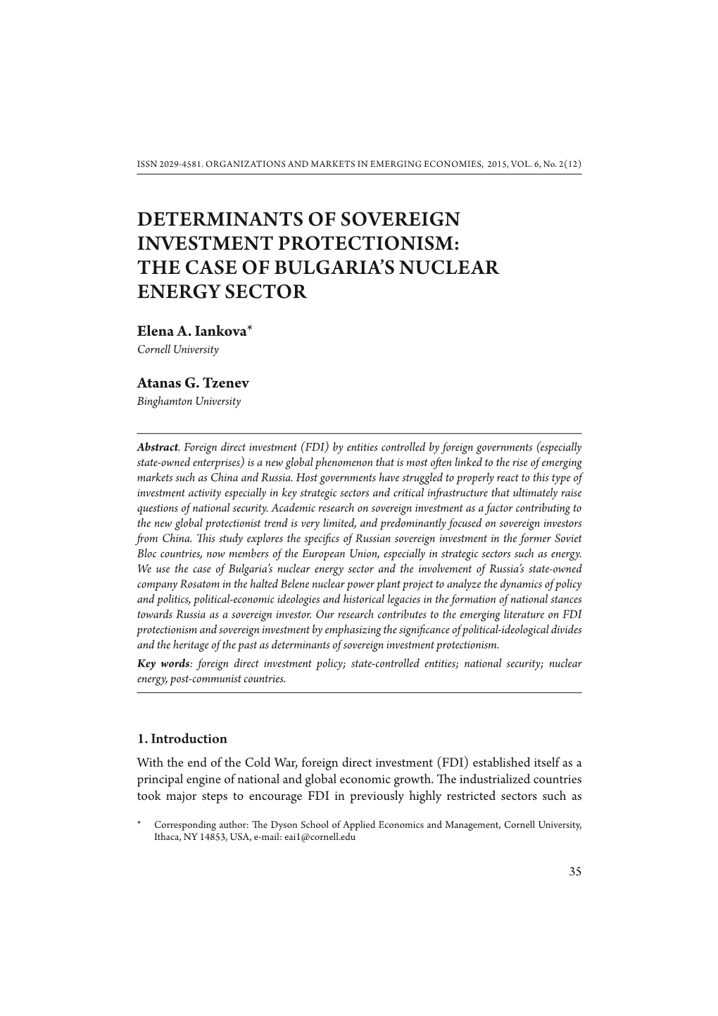 The Case of Bulgaria's Nuclear Energy Sector