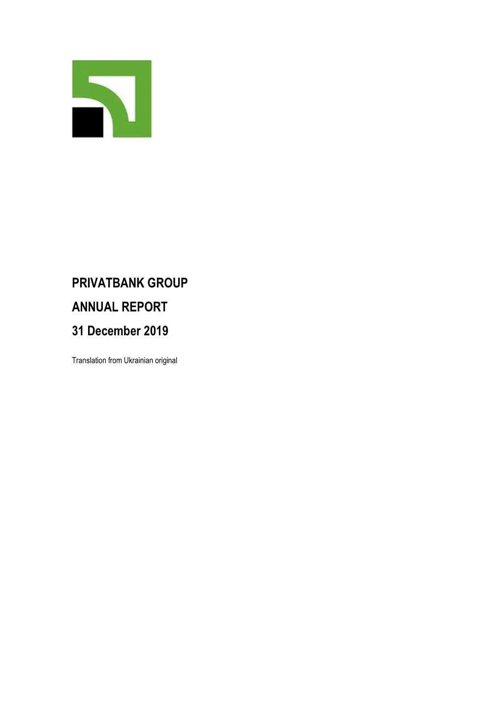 PRIVATBANK GROUP ANNUAL REPORT 31 December 2019