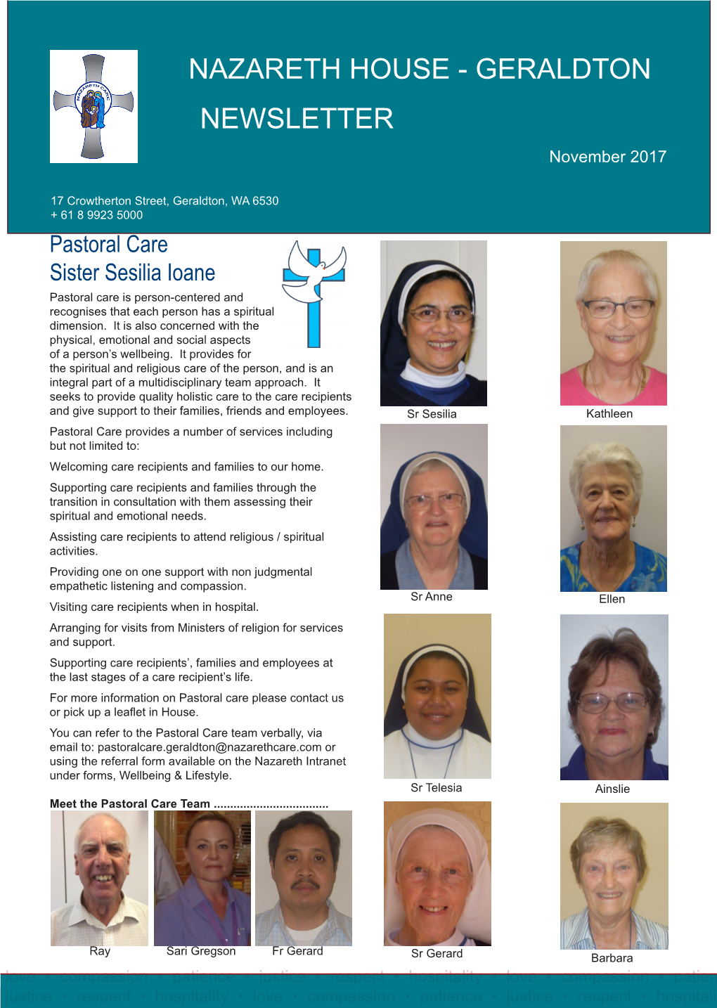 GERALDTON NEWSLETTER November 2017