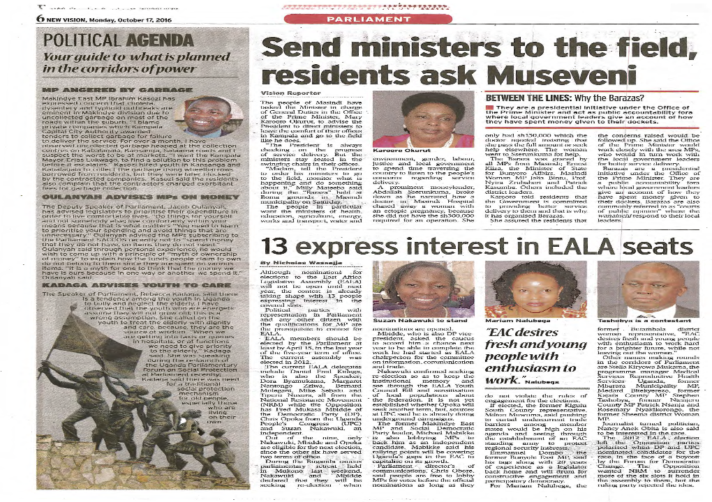 13 Express Interest in EALA Seats.Pdf (649.3Kb)