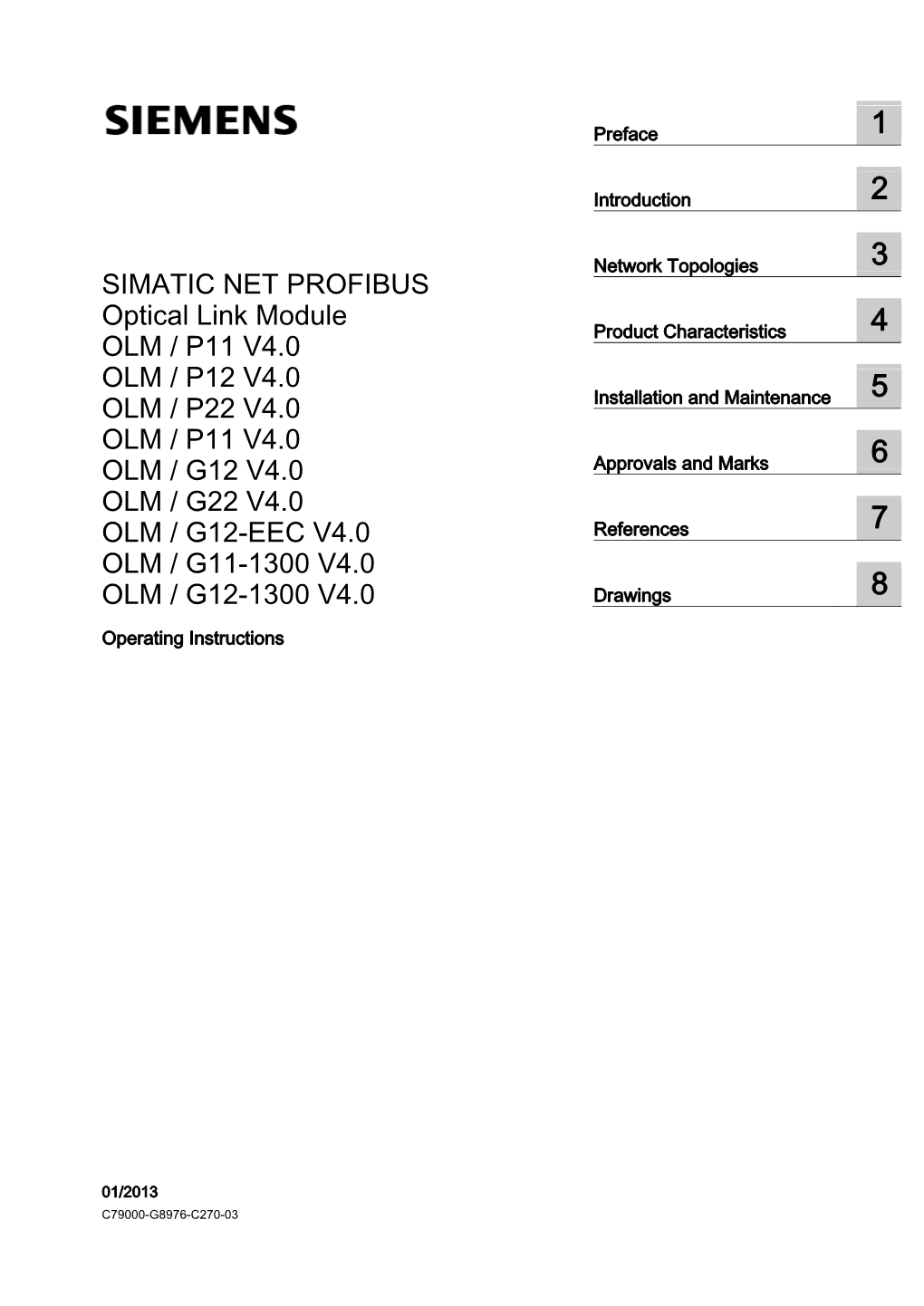 SIMATIC NET PROFIBUS, Optical Link Module