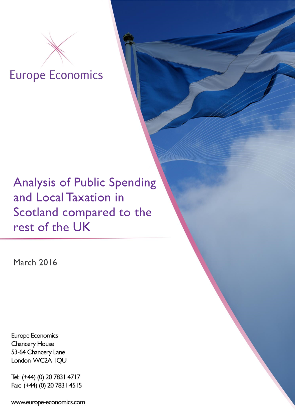 Analysis of Public Spending and Local Taxation in Scotland Compared to the Rest of the UK