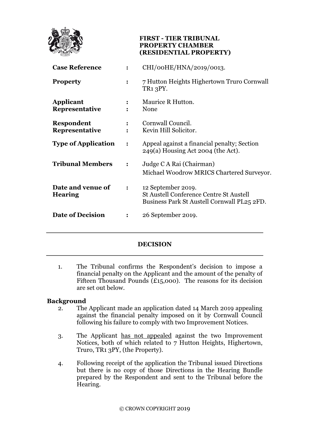 Composition of Tribunals