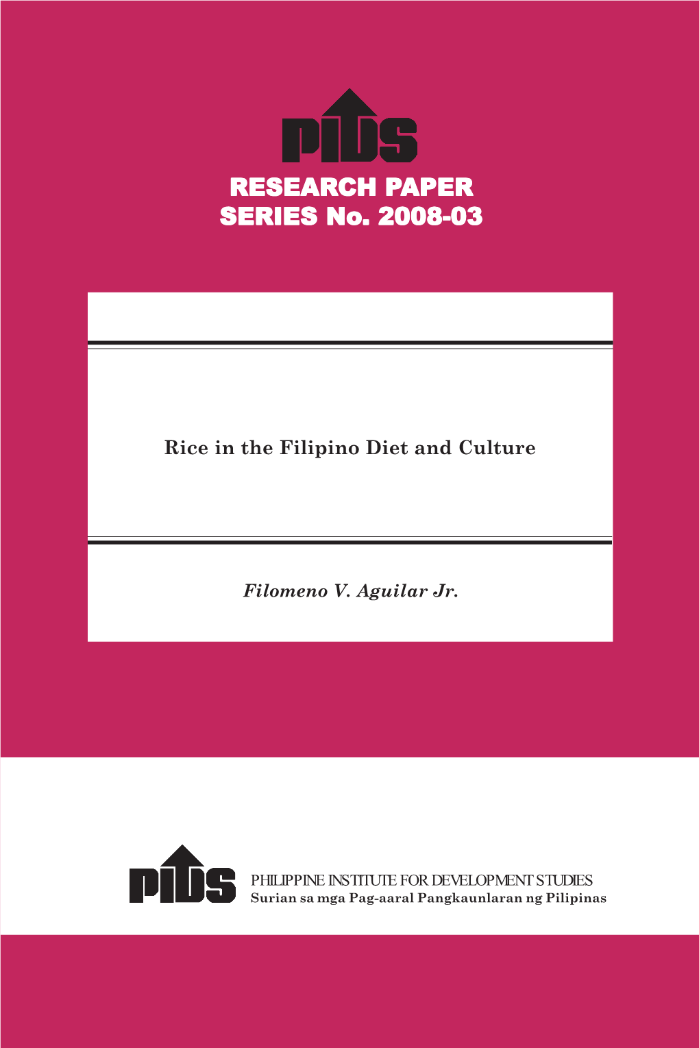 RESEARCH PAPER SERIES No SERIES No. 2008-03