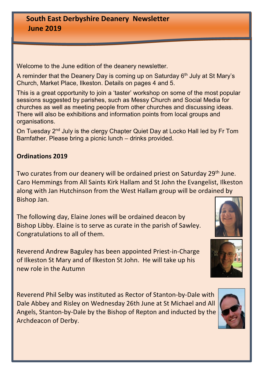 South East Derbyshire Deanery Newsletter June 2019